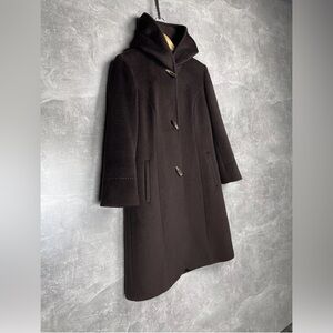 CINZIA ROCCA Brown Wool Women's Duffel Coat Made inItaly Size 42IT 6USA